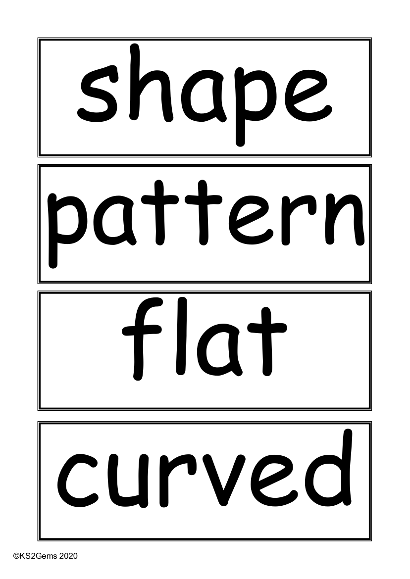 Vocabulary - General Shapes