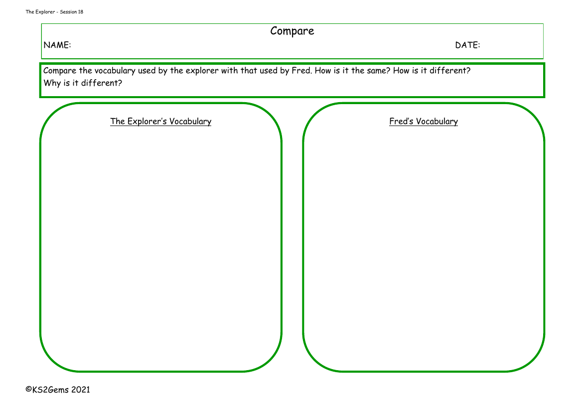 The Explorer - Session 18 - Compare