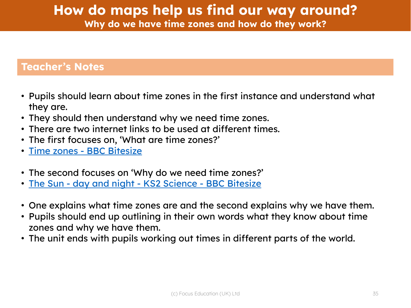 Why do we have time zones and how do they work? - Teacher notes
