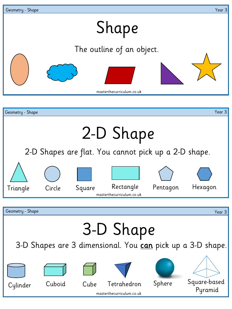 Properties of shape - Vocabulary