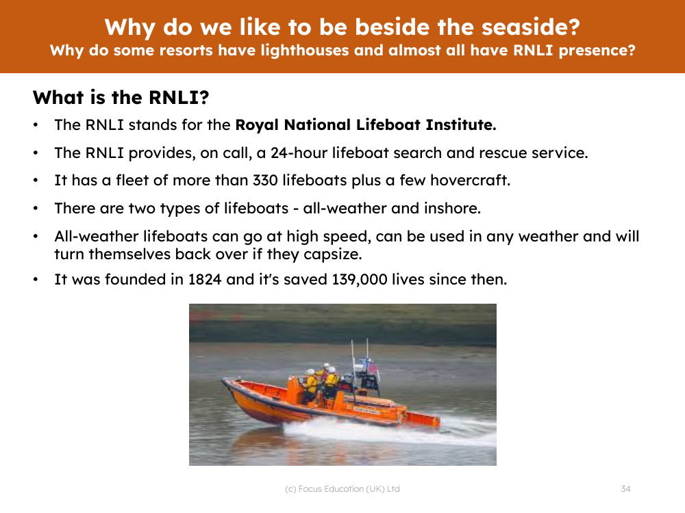 RNLI - Info sheet