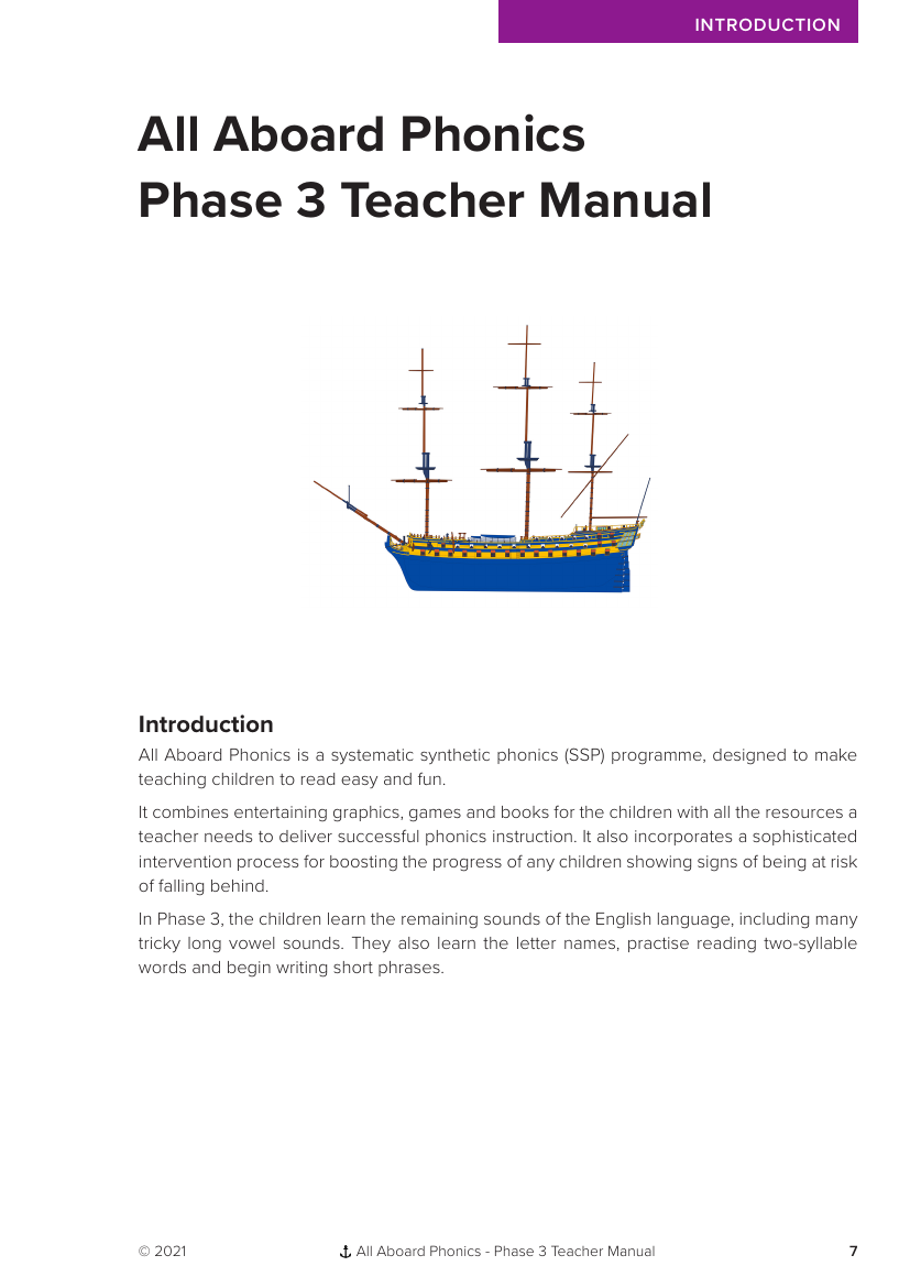 All Aboard Phonics overview Phase 3 - Resource