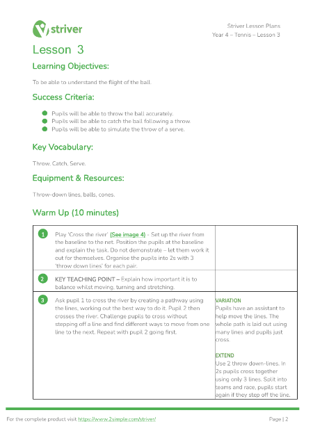 Tennis - Lesson 3