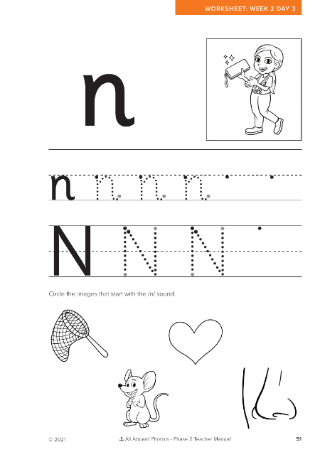 Letter formation - "n" - Worksheet 