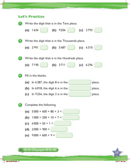 Max Maths, Year 4, Practice, Place value to 10000