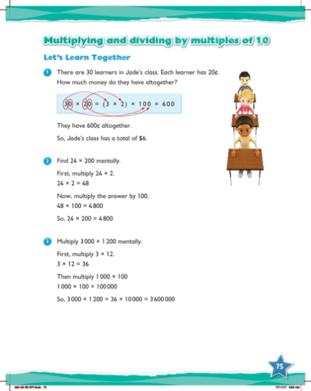 Learn together, Multiplying and dividing by multiples of 10 (1)