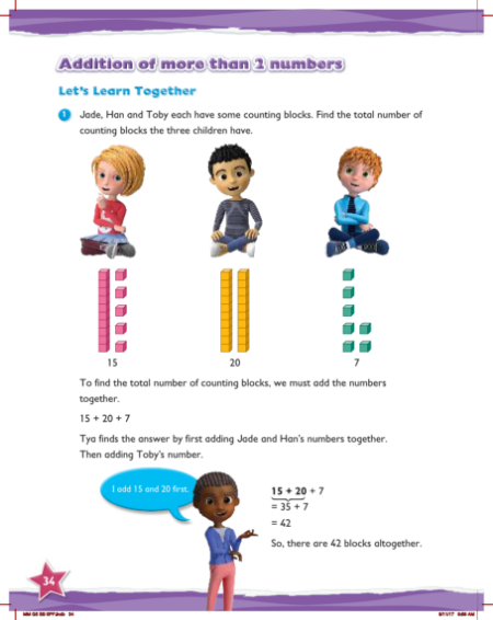 Learn together, Addition of more than 2 numbers (1)