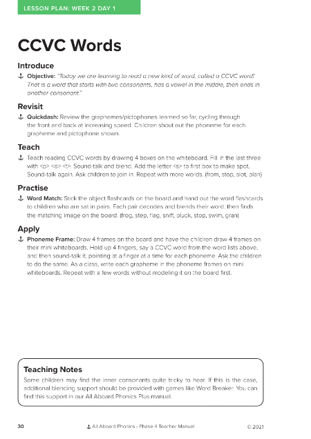 CCVC Words - Lesson plan 