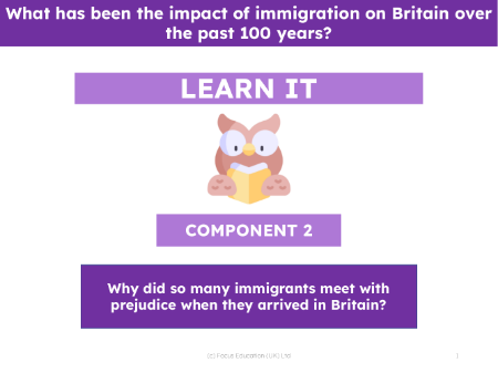 Why did so many immigrants meet with prejudice when they arrived in Britain? - Presentation