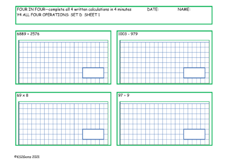 All Four Operations Set D