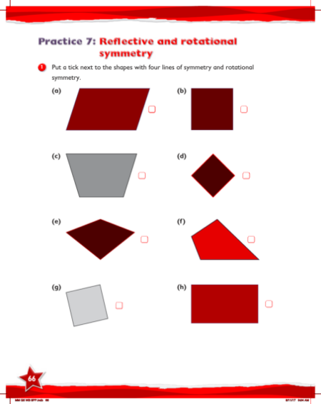 Max Maths, Year 5, Work Book, Reflective and rotational symmetry in regular polygons
