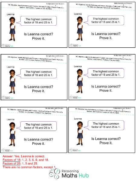 Identify Multiples and Factors 4 - Reasoning