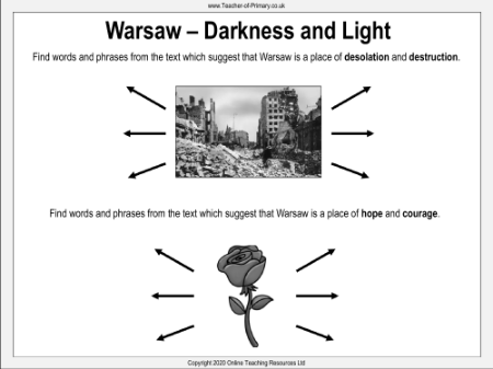 Warsaw Darkness and Light Worksheet