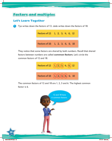 Learn together, Factors and multiples (1)