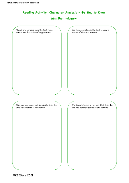 2. Character Analysis Mrs Bartholomew