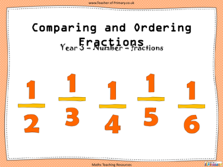 Comparing and Ordering Fractions - PowerPoint