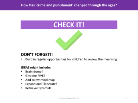 Check it! - Crime and Punishment - Year 4