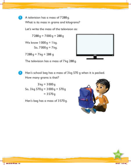 Learn together, Converting between grams and kilograms (2)