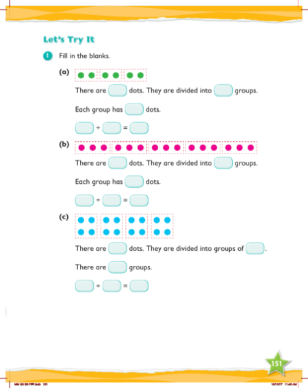Try it, Review of equal sharing and equal grouping (1)