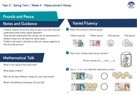 Pounds and pence: Varied Fluency