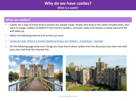 What are castles? - Info sheet