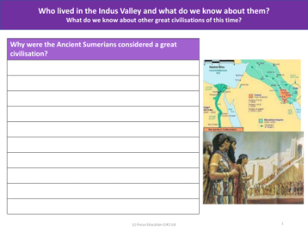 Why were the Ancient Sumerians considered a great civilisation? - Worksheet - Year 4