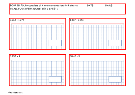 All Four Operations Set C