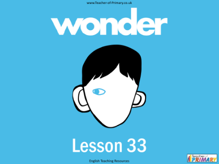 Wonder Lesson 33: Back from Winter Break - PowerPoint