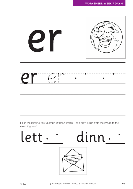 Letter formation - "er"  - Worksheet 