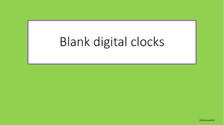 Blank Digital Clocks