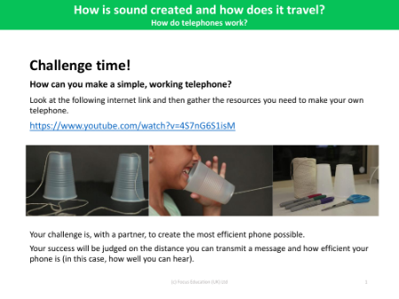 Challenge! - Can you make a telephone?