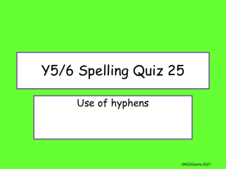 Using Hyphens Quiz