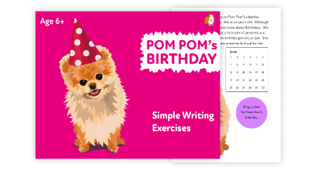 ‘Pom Pom’s Birthday’ A Fun Writing And Drawing Activity (4 years +)