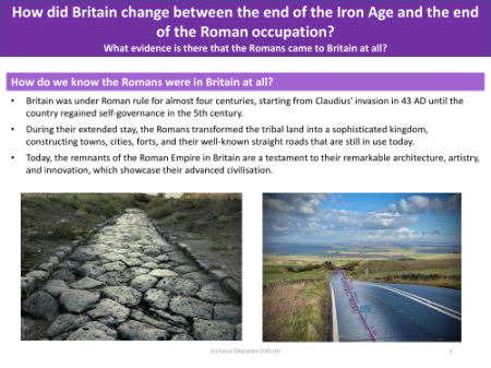 How do we know the Romans were in Britain? - Info sheet