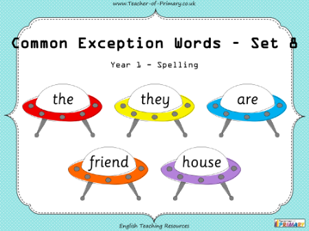 Common Exception Words - Set 8 - PowerPoint