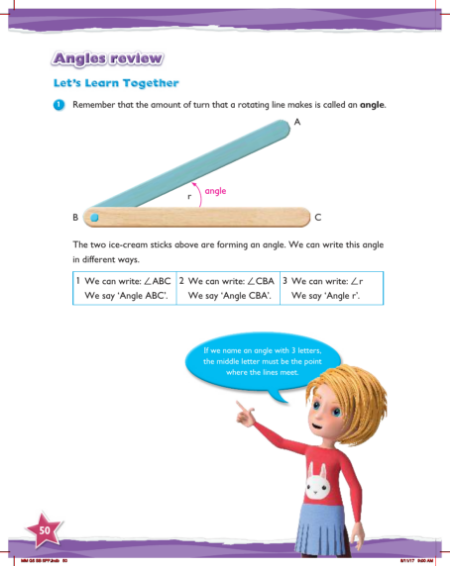 Max Maths, Year 5, Learn together, Angles review (1)