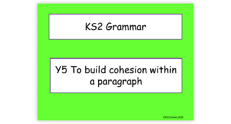 Cohesion within a Paragraph