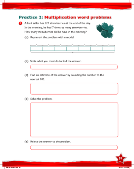 Max Maths, Year 6, Work Book, Multiplication word problems
