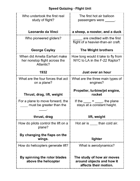 Flight - Speed Quizzing