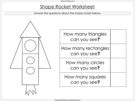 Shape Rockets - Worksheet