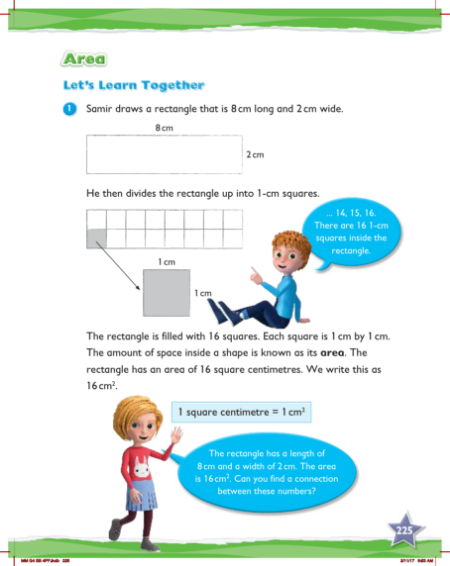 Max Maths, Year 4, Learn together, Area (1)