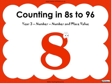 Counting in 8s to 96 - PowerPoint