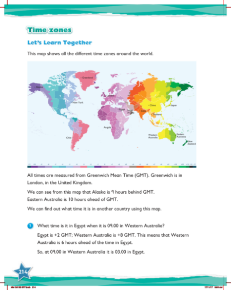 Learn together, Time zones (1)