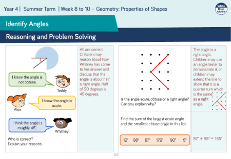 Identify Angles: Reasoning and Problem Solving