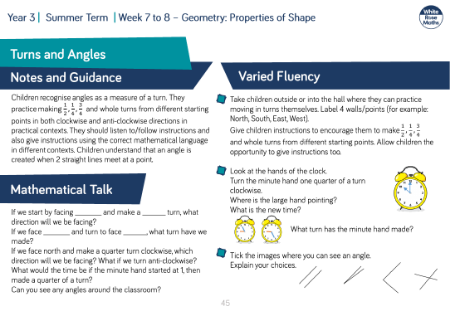 Turns and Angles: Varied Fluency
