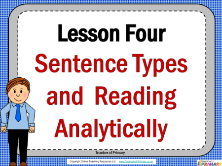 Sentence Types and Reading Analytically Powerpoint