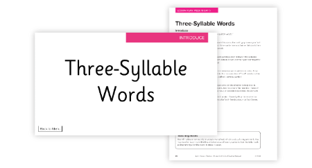 Phonics Phase 5, Week 18 - Lesson 5 Three-syllable Words