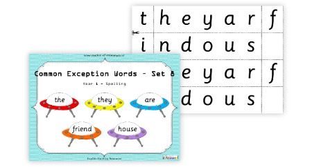 Common Exception Words - Set 8