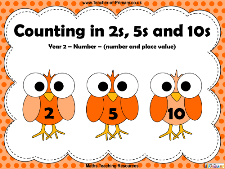 Counting in 2s, 5s and 10s - PowerPoint