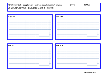 Multiplication and Division Set C